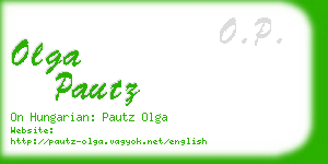 olga pautz business card